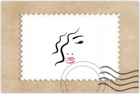 Poszter 60x40 Nő Vörös ajkak