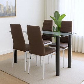 Norman 4+1 étkező garnitúra barna