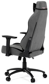 Gamer szék hintamechanikával, szürke szövetkárpittal. KA-F12 GREY2