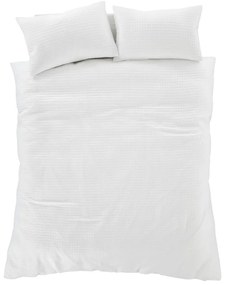 Fehér kétszemélyes hosszabbított ágyneműhuzat 230x220 cm Muscat Waffle – Pineapple Elephant