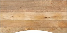 vidaXL tömör nyers mangófa íves asztallap 110 x 50 x 2,5 cm