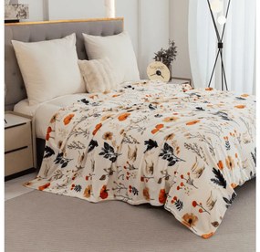 Mikroplüss pléd PAPAVA, krémszínű Méret: 200 x 220 cm