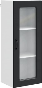 vidaXL Konyhaszekrény tárolóval Kalmar Fekete 40 x 31 x 100 cm Faanyag