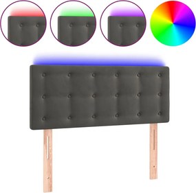 vidaXL sötétszürke bársony LED-es fejtámla 80 x 5 x 78/88 cm