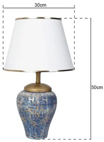 Asztali lámpa 1xE27/40W/230V kék/arany