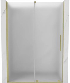 Mexen Velar, tolózuhanyajtó nyitáshoz 160 cm, 8 mm-es matt üveg, arany matt, 871-160-000-31-55