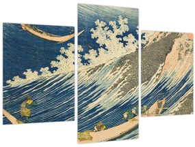 Kép - Katsushika Hokusai, Fishing Boats at Choshi in Shimosa (Soshu Choshi) , reprodukciók (90x60 cm)