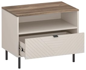 EYCO 1S éjjeliszekrény, kasmír/castello tölgy