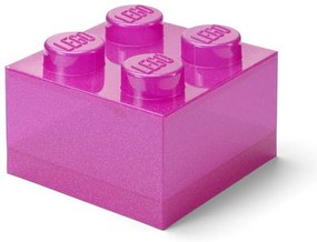 Rózsaszín műanyag gyerek tárolódoboz 25x25x18 cm – LEGO®