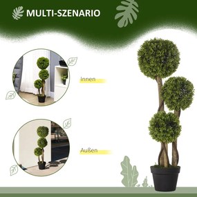 Műnövény, buxus, cserépben 90cm magas