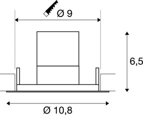 SLV KINI 1000833 Beépíthető spotlámpa 1x12W/LED 3000K 850LM IP65