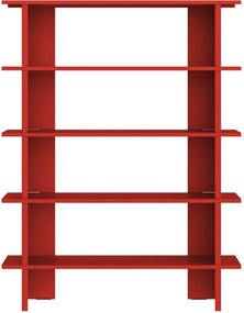 Piros fém könyvespolc 120x156x37 cm Hes – noo.ma