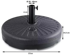 Casaria® Esernyőállvány Ø57cm - antracit