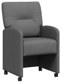 Kerekes Étkező Székek 2 pcs Sötétszürke 57 x 67 x 95 cm szövet