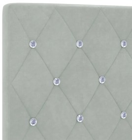 LED Fejrész Világosszürke 80 cm Bársony
