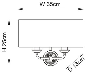 Endon 98937 - Fali lámpa HIGHCLERE 2xE14/40W/230V fehér/réz