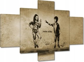 Våszonkép 100x70 Banksy Csintalan gyerekek