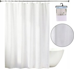 Zuhanyfüggöny 180x200cm fehér vízálló fürdőszobai kádvédő