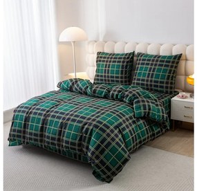 Flanel ágyneműhuzat KOCKA zöld Ágyneműhuzat mérete: 70 x 90 cm | 140 x 220 cm