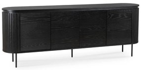 Ovális Komód Fekete Színben. BECK ELITE 200 cm.