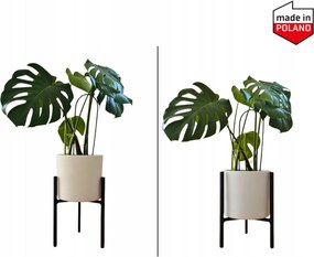 Kétoldalas Álló Virágágyás Növénytartó Fekete Fém Virágtartó 20-30CM