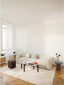 Borvörös dohányzóasztal üveg asztallappal 55x105 cm Kob – noo.ma