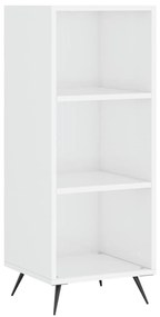 magasfényű fehér szerelt fa polcos szekrény 34,5 x 32,5 x 90 cm