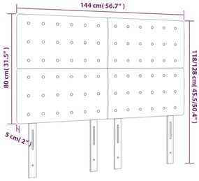 4 db világosszürke bársony fejtámla 72 x 5 x 78/88 cm