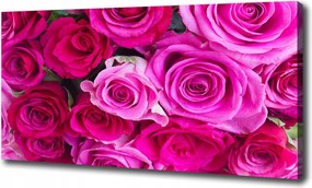 Vászonkép Rózsaszín rózsacsokor 120x60cm