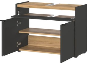 Antracitszürke mosdó alatti szekrény 80x60 cm Forano – Germania