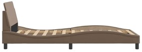 vidaXL cappuccino színű műbőr ágykeret Dover 100x200 cm