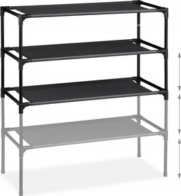 Cipősszekrény Relaxdays 62 x 68 x 28 cm fekete Gr214