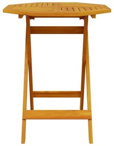 tömör akácfa összecsukható kerti asztal Ø70x75 cm