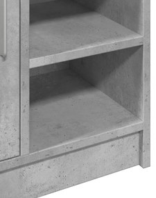 betonszürke szerelt fa mosdószekrény 63 x 29 x 55 cm