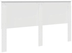 Fejtámla fejtámlával Fényes Fehér 200 cm Faanyag