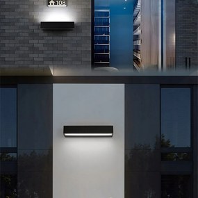 1DB Led Homlokzati Fali Lámpa Fehér Hideg Kültéri Fali lámpaIP65 20cm