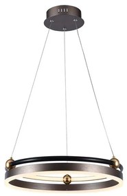 LED Csillár zsinóron LED/20W/230V 3000K átm. 42 cm barna