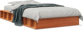vidaXL viaszbarna tömör fenyőfa ágy matrac nélkül 75 x 190 cm