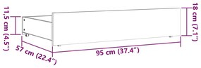 4 db viaszbarna tömör fenyőfa ágyneműtartó fiók