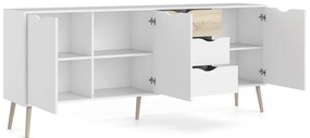 Fehér komód 196x82x39 cm Oslo – Tvilum