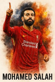 Poszter 21x30 cm A4 foci Mohamed Salah Liverpool Fc