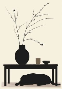 Poszter 70x100cm Pihenj Psino