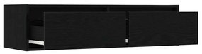 TV szekrény LED világítással fekete tölgy 100X35,5x25 cm