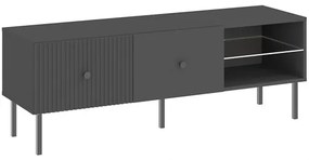 Tv Állány Fekete Színben. VIENA LOWBOARD 135 cm.