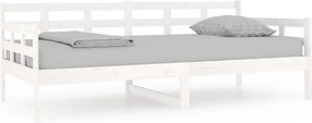 vidaXL fehér tömör fenyőfa kanapéágy 90 x 190 cm