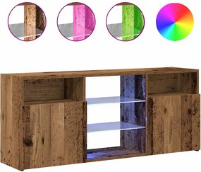 vidaXL antik fa színű szerelt fa TV-szekrény LED-ekkel 120x30x50 cm