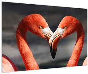 Két szerelmes flamingó képe (90x60 cm)