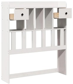 fehér tömör fenyőfa fejtámla tárolóval 90 cm