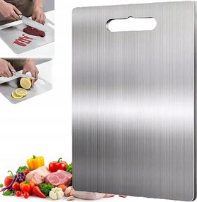 Rozsdamentes acél halhús vágódeszka 34x23 cm Ökológiai