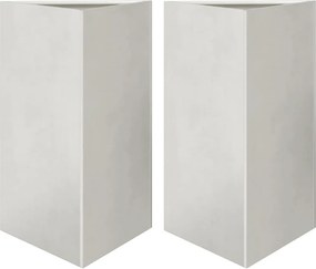 vidaXL 2 db rozsdamentes acél háromszög kerti ültetőláda 50x43x75 cm